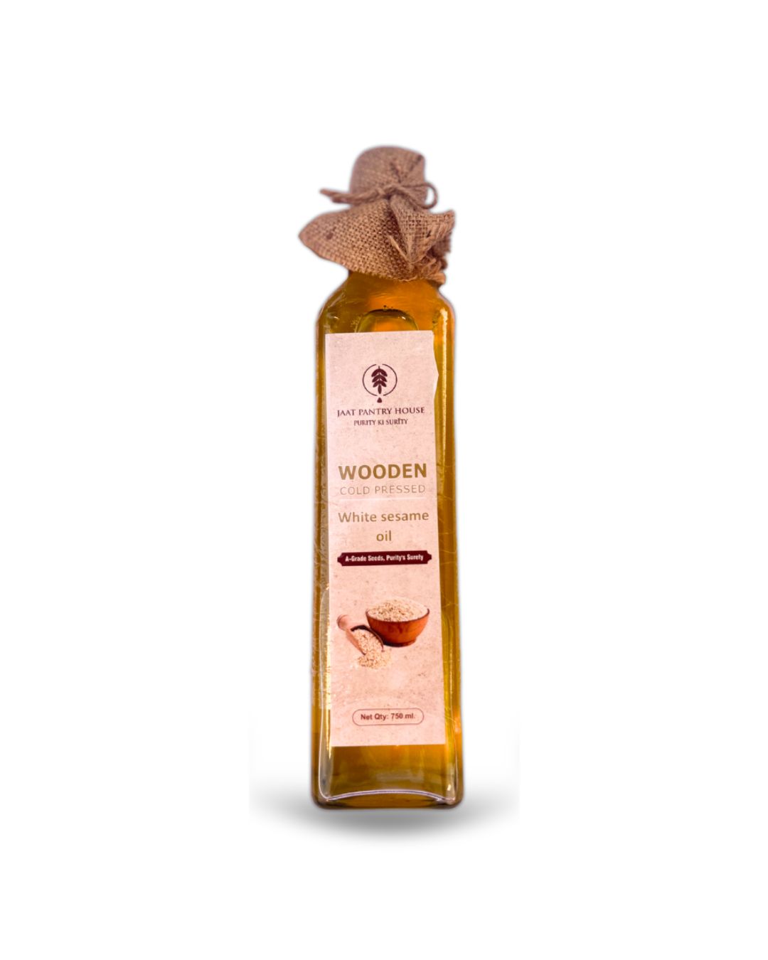 Wooden Cold-Pressed White Sesame Oil
