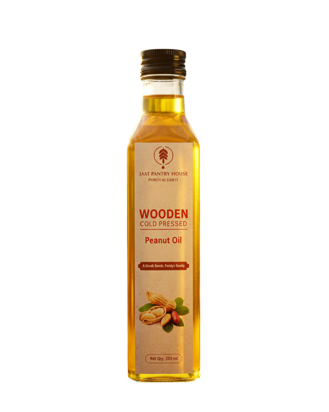 Wooden Cold-Pressed Groundnut Oil