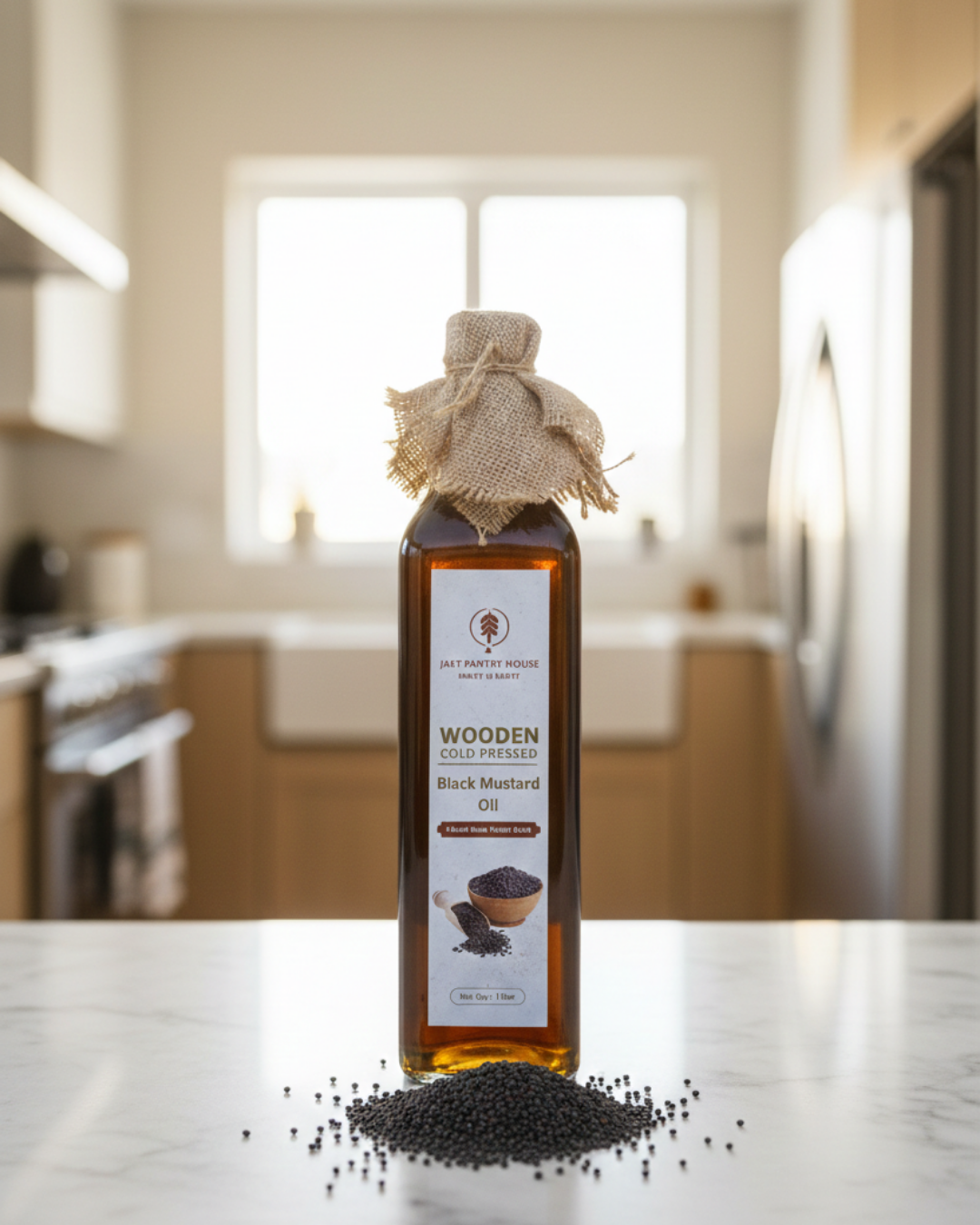 Wooden Cold-Pressed Black Mustard Oil