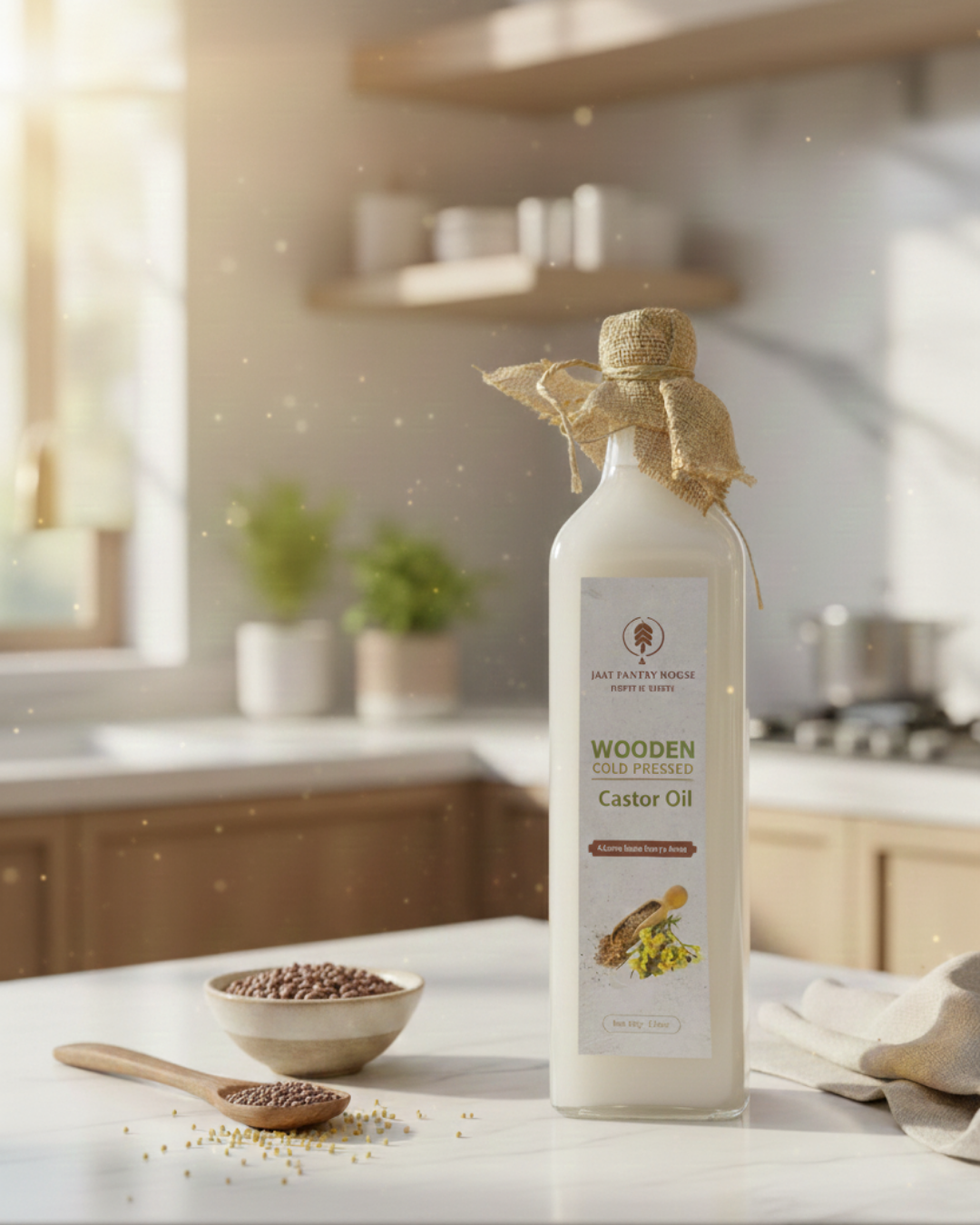 Wooden Cold-Pressed Castor Oil