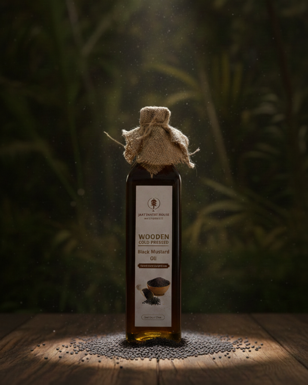 Wooden Cold-Pressed Black Mustard Oil